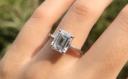 Polished elegance of emerald cut diamonds